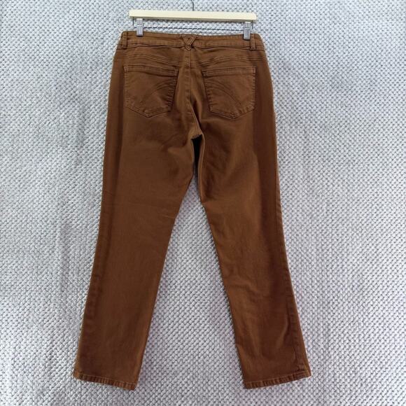 Democracy Jeans Womens 6 Brown Flex-ellent Mid Rise Straight Leg Festival Rodeo - Picture 7 of 16